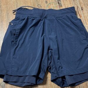 Lululemon Shorts Mens Medium Black Lined Workout Athletic Shorts 9" Inseam